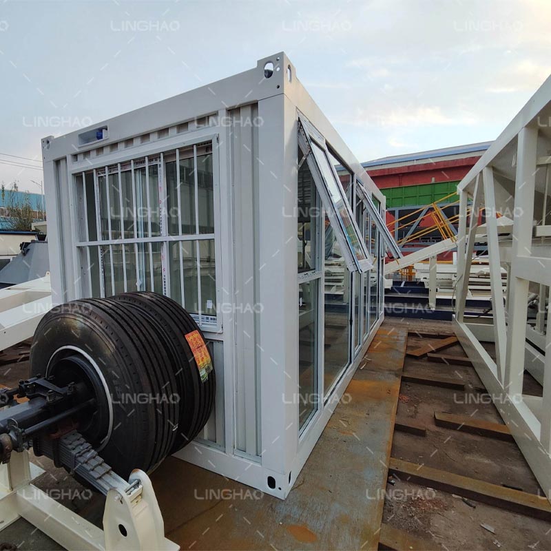 75m³/h stationary concrete batching plant fully assembled at SANQGROUP factory for Samoan customer