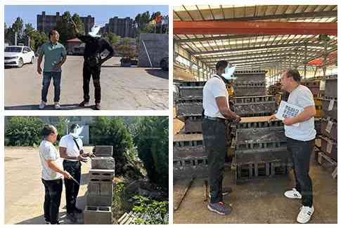 American customers visited the fully automatic brick making machine