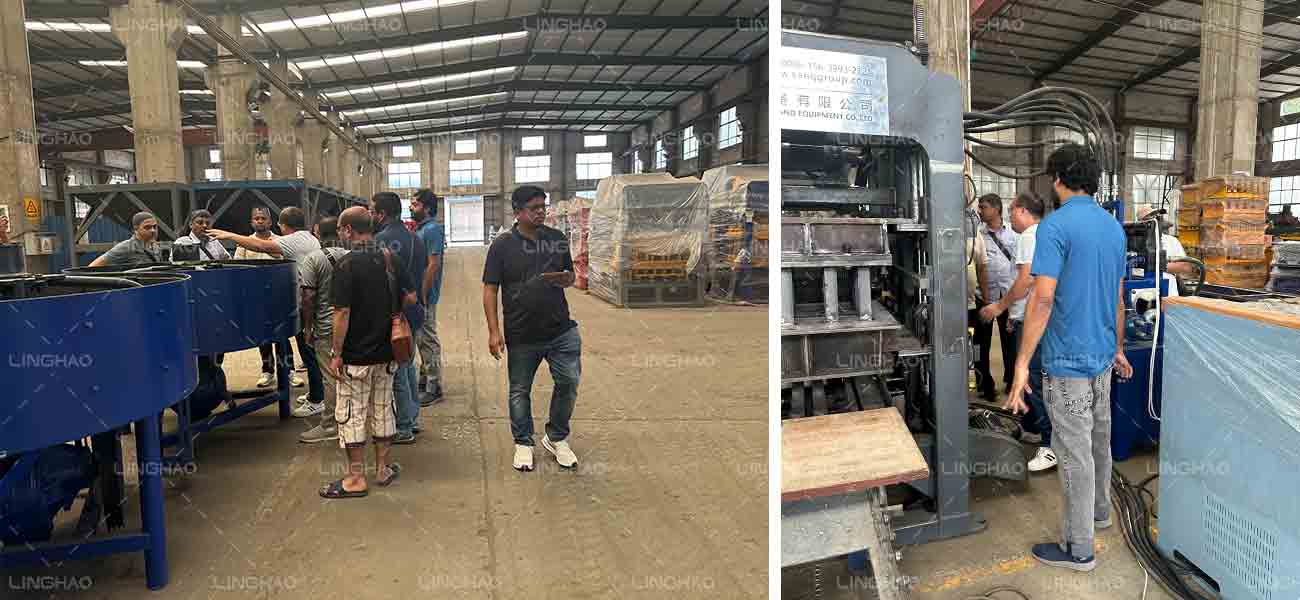 Customized mobile block machine produced by Linghon Machinery for customer in Bangladesh
