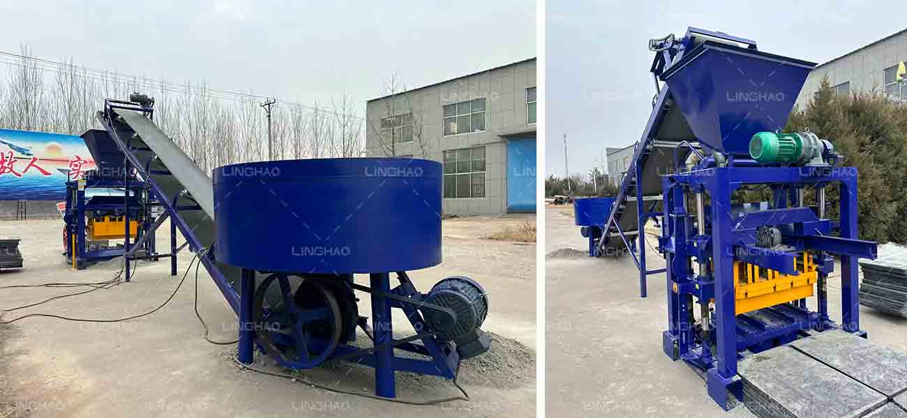 QT4-40 block machine prepared for shipment to Cameroon client via Guangzhou warehouse