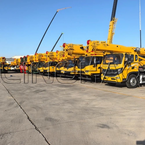 Truck crane in action on a Samoan construction site, demonstrating versatility in small to medium projects