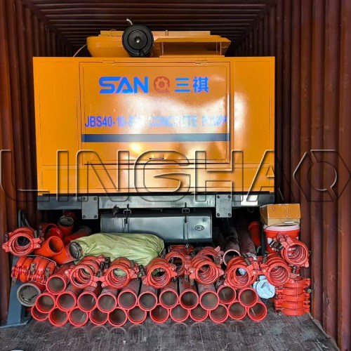 Final sealing of container after smart packing—two pumps securely fixed to maximize space and minimize shipping cost