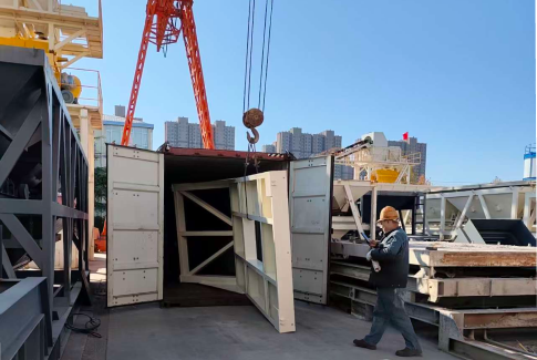 Pure-White YHZS90 Mobile Batching Plant Shipped to Pakistan